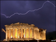Lightning at Parthenon