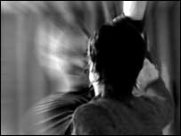 Domestic violence scene