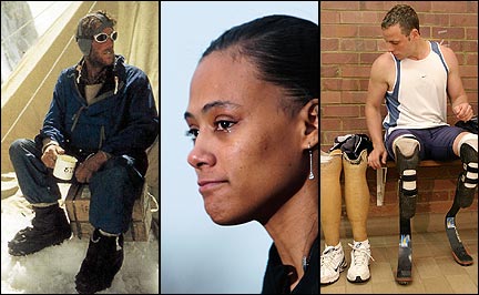 Edmund Hillary en 1953, Marion Jones y Oscar Pistorious