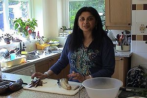 Sheba loves to cook. She teaches Indian cookery and thinks nothing of cooking for 25 or more people.