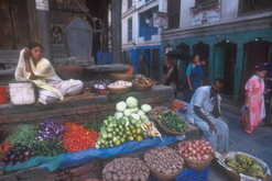 Vegetable street stall, Thamel, Kathmandu, Nepal