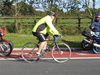 David on his cycling challenge