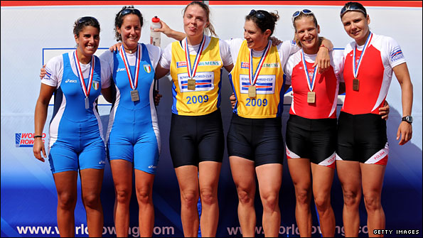 Bebington and Vernon on the top of the podium in Banyoles