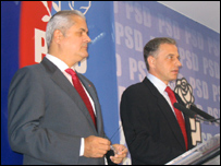 Adrian Năstase şi Mircea Geoană
