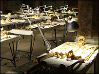 Skeletons on tables