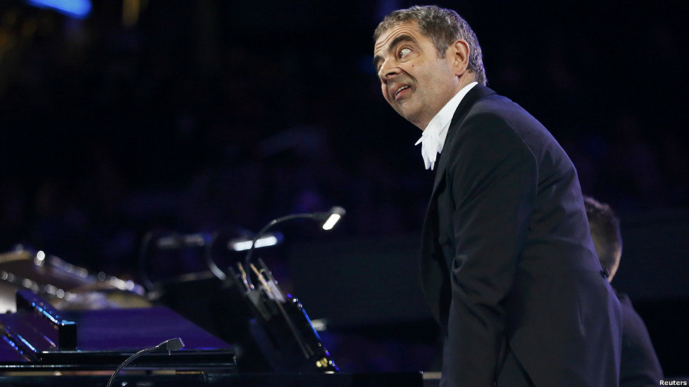 Rowan Atkinson's comic creation Mr Bean at London 2012 Opening Ceremony