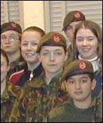 Walney Cadets who are members of the Corp Of Drums