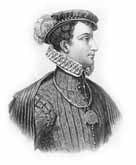 Black and white illustration showing Lord Darnley
