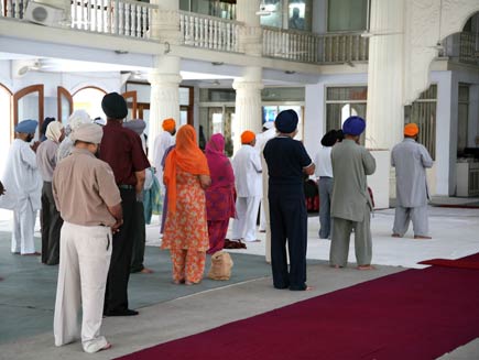 Inside a Sikh temple in Ahmedabad, India