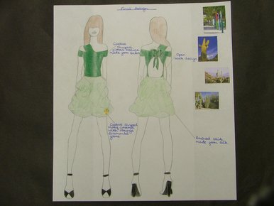 Cacti-Themed Mexican Dress