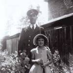 Barbara and her father in Farnham during 1941