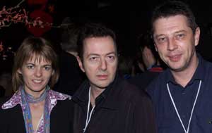 Andy Kershaw with Joe and Luces Strummer