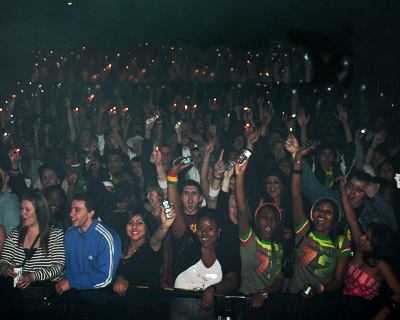 The audience put their 'lighters up' for Jamrock