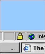 Padlock symbol on a webpage