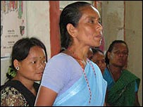 Community group members in the village of Dulari