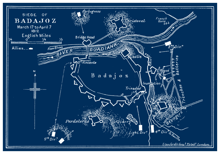 Seige of Badajoz map