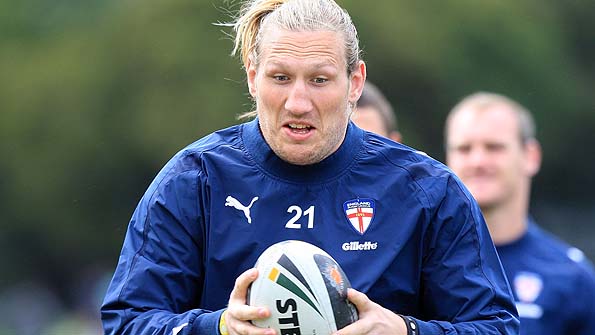 Eorl Crabtree in England training