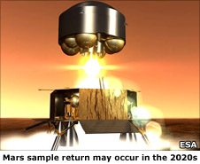 Ascent stage of a Mars sample return concept 