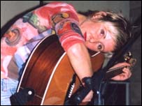 Justine and her trusty guitar