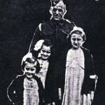 My father Albert Harper with his three daughters from left to right my youngest sister Marjorie, me Eileen Daisy in the middle, and my eldest sister Beryl in 1939