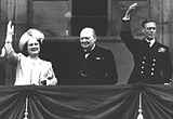 HM King, Queen and Churchill, 8th May 1945