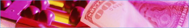 Abacus and banknotes