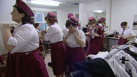 The usherettes getting ready for the grand opening