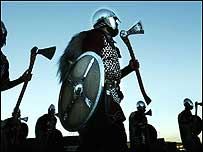 Vikings with axes c/o PA Images