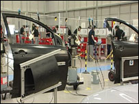 Workers training for Nissan