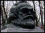 The bust of Karl Marx at Highgate Cemetery