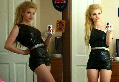 playsuit made from a binbag