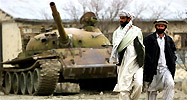 An old Russian tank rots in Afghanistan
