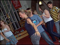 Youth theatre kids at dance rehearsal