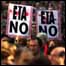 Protesto contra o ETA em Madri, Espanha, janeiro de 2000