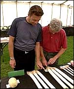 Chris and John look for the winning ticket