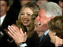 Chelsea, Hillary e Bill Clinton