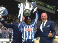George, John and Benno with the FA Cup