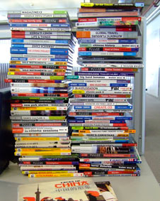 Maria's very very large selection of cds.