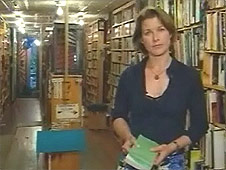 Stephanie Flanders with textbooks