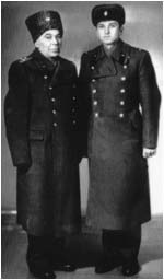 Left, Aleksey, Grisha's brother. Right, Misha, Aleksey's son. Both wear the uniform of the Red Army