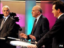 Alistair Darling, Vince Cable, George Osborne