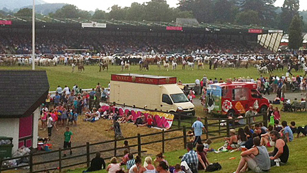 Main show ring at the Royal Welsh Show