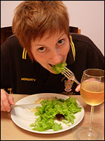 Tucking into the produce