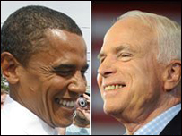 Barack Obama (esq.) e John McCain