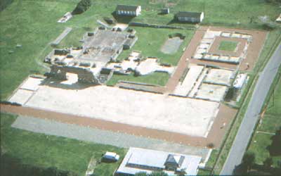 aerial view of baths
