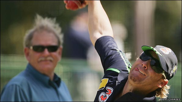 Terry Jenner (left) was mentor to Shane Warne