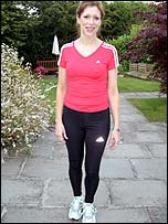 Lucy Collins in her running outfit