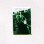 Harold and his brother Steve riding Harolds motorbike