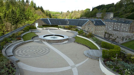 The roof garden at New Lanark Mill. Photo: Samantha Wynne-Rhydderch