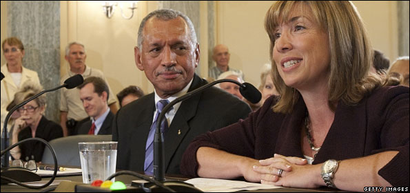 Charles Bolden and Lori Garver